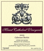 教堂山酒莊赤霞珠-梅洛混釀干紅葡萄酒(Mount Cathedral Vineyards Cabernet Sauvignon - Merlot, Upper Goulburn, Australia)