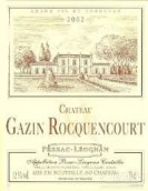 嘉仙羅福紅葡萄酒(Chateau Gazin Rocquencourt, Pessac-Leognan, France)