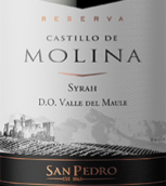 圣派德羅茉莉娜堡珍藏西拉干紅葡萄酒(Vina San Pedro Castillo de Molina Reserva Syrah, Maule Valley, Chile)