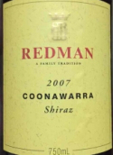 萊德曼西拉干紅葡萄酒(Redman Shiraz, Coonawarra, Australia)