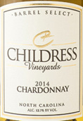 柴德里斯酒莊霞多麗干白葡萄酒(Childress Chardonnay, North Carolina, USA)