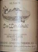 鴻布列什溫布勒?qǐng)@灰皮諾白葡萄酒(Domaine Zind-Humbrecht Pinot Gris Clos Windsbuhl, Alsace, France)