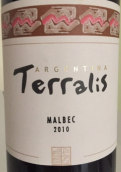 風之語大地馬爾貝克干紅葡萄酒(Trivento Terralis Malbec, Mendoza, Argentina)