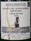 阿伯曼酒莊斯伯格特級(jí)園中心雷司令甜白葡萄酒(Albert Mann Grand Cru Schlossberg L’Epicentre Riesling, Alsace Grand Cru, France)