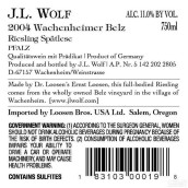 J L Wolf Wachenheimer Belz Riesling Spatlese, Pfalz, Germany