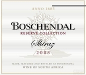 波香道爾珍藏精選西拉干紅葡萄酒(Boschendal Reserve Collection Shiraz, Franschhoek Valley, South Africa)