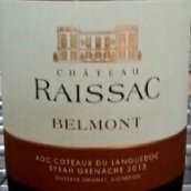 萊撒城堡貝爾蒙特干紅葡萄酒(Chateau?de?Raissac Belmont, Languedoc, France)