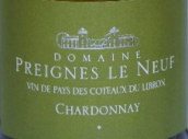 新普雷涅酒莊霞多麗干白葡萄酒(Domaine Preignes Le Neuf Chardonnay, Coteaux du Libron, France)