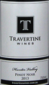 石灰華黑皮諾干紅葡萄酒(Travertine Pinot Noir, Pokolbin, Australia)