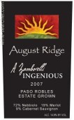 八月嶺巧思干紅葡萄酒(August Ridge Vineyards Ingenious, Paso Robles, USA)