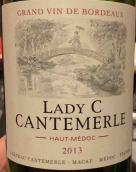 佳得美酒莊佳得美C女士紅葡萄酒(Chateau Cantemerle 'Lady C Cantemerle' Haut-Medoc, France)