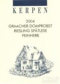 克彭酒莊格拉奇園晚收雷司令甜白葡萄酒(Weingut Kerpen Graacher Domprobst Riesling Spatlese Feinherb, Mosel, Germany)