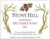 石山干红葡萄酒(Stony Hill Red Table Wine, Napa Valley, USA)