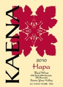 凯纳哈帕干红葡萄酒(Kaena Hapa, Santa Ynez Valley, USA)