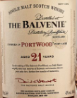 蘇格蘭百富單一麥芽威士忌21年波特桶陳釀(The Balvenie Aged 21 Years PortWood Single Malt Scotch Whisky, Speyside, UK)