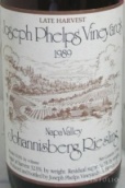 約瑟夫菲爾普斯約翰尼斯堡特選雷司令遲摘甜白葡萄酒(Joseph Phelps Vineyards Johannisberg Special Selected Riesling Late Harvest, Anderson Valley, USA)