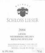 利塞爾-托馬斯堡尼德伯黑爾登雷司令遲摘甜白葡萄酒(Schloss Lieser Thomas Haag Niederberg Helden Riesling Spatlese, Mosel, Germany)