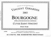 喬丹文森特黑皮諾干紅葡萄酒(Domaine Vincent Girardin Bourgogne Pinot Noir Cuvee Saint-Vincent, Burgundy, France)