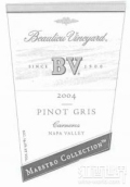 璞立酒莊大師典藏灰皮諾白葡萄酒(Beaulieu Vineyard BV Maestro Collection Pinot Gris, Carneros, USA)