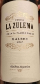 普蘭塔酒莊拉蘇萊瑪園馬爾貝卡紅葡萄酒(Pulenta Estate Finca La Zulema Malbec, Agrelo, Argentina)