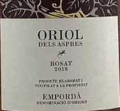 阿斯普里斯酒庄奥里奥尔桃红葡萄酒(Vinyes dels Aspres Oriol Rosat, Emporda, Spain)