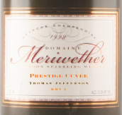 梅利韋瑟酒莊杰弗遜威望特釀起泡酒(Meriwether Thomas Jefferson Prestige Cuvee, Oregon, USA)