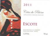 愛斯科特羅訥河谷丘干紅葡萄酒(Escote, Cote du Rhone, French)