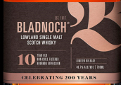 布萊德諾克10年限量發(fā)行蘇格蘭單一麥芽威士忌(Bladnoch 10 Year Old Limited Release Single Malt Scotch Whisky, Lowlands, UK)