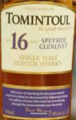 托明图尔16年苏格兰单一麦芽威士忌(Tomintoul Aged 16 Years Single Malt Scotch Whisky, Speyside, UK)