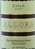 阿諾拉西洛干紅葡萄酒(Allora Vineyards Cielo, Napa Valley, USA)