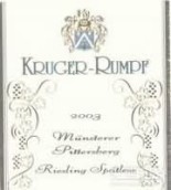 Kruger-Rumpf Munsterer Pittersberg Riesling Spatlese, Nahe, Germany