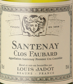 路易亞都酒莊芳巴德（桑特奈一級園）白葡萄酒(Louis Jadot Clos Faubard, Santenay Premier Cru, France)