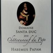 圣杜卡酒庄哈布姆教皇新堡红葡萄酒(Domaine Santa Duc Habemus Papam, Chateauneuf-Du-Pape, France)