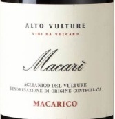 馬加利科酒莊禿鷹馬卡里艾格尼科紅葡萄酒(Macarico Aglianico del Vulture Alto Vulture Macari, Basilicata, Italy)