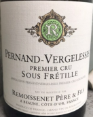 雷穆父子酒莊飛笛（佩爾南-韋熱萊斯一級園）白葡萄酒(Remoissenet Pere & Fils Sous Fretille, Pernand-Vergelesses Premier Cru, France)