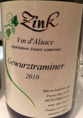 纖歌經(jīng)典瓊瑤漿干白葡萄酒(Domaine Zink Pierre-Paul The Classic Gewurztraminer, Pfaffenheim, France)