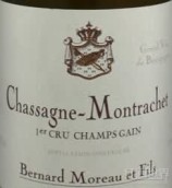 莫羅父子酒莊香閣（夏山-蒙哈榭一級(jí)園）白葡萄酒(Domaine Bernard Moreau et Fils Les Champs Gain, Chassagne-Montrachet Premier Cru, France)