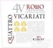 凱味特4V卡特羅維克利雅特特倫提諾桃紅葡萄酒(Cavit 4V Quattro Vicariati Trentino Rosso, Trentino-Alto Adige, Italy)