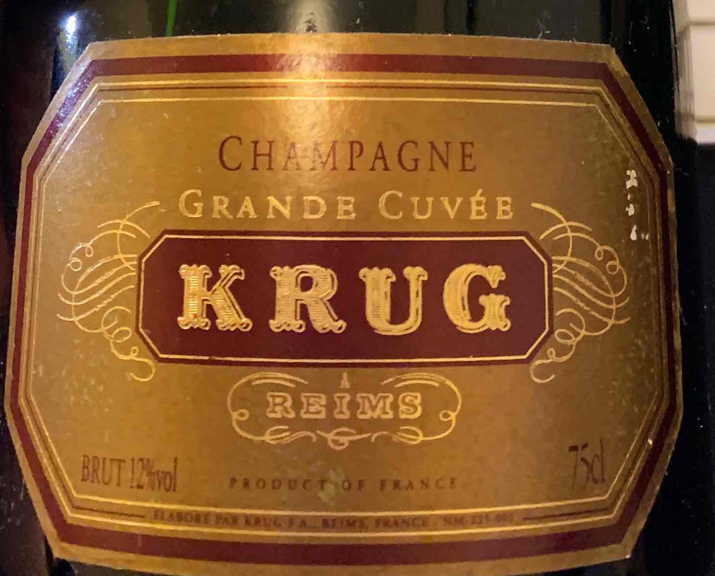 Champagne Krug Grande Cuvee Brut, Champagne, France-库克香槟葡萄酒 