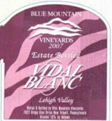 藍(lán)峰遲摘威代爾白葡萄酒(Blue Mountain Vineyards Late Harvest Vidal Blanc, Lehigh Valley, USA)