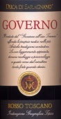 塞朗公爵政府紅葡萄酒(Duca Di Saragnano Governo Rosso Toscana IGT, Tuscany, Italy)