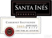 圣伊內(nèi)斯珍藏赤霞珠干紅葡萄酒(Santa Ines Reserva Cabernet Sauvignon, Maipo Valley, Chile)