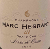赫布拉特酒庄白垩婚礼特级园黑中白特极干型香槟(Marc Hebrart Noces de Craie Grand Cru Blanc de Noirs Extra Brut, Champagne, France)