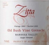 齊塔老藤歌海娜干紅葡萄酒(Zitta Wines Old Bush Vine Grenache, Briossa Valley, Australia)