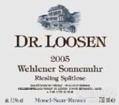 露森溫勒內(nèi)日晷園雷司令遲摘白葡萄酒(Dr. Loosen Wehlener Sonnenuhr Riesling Spatlese, Mosel, Germany)