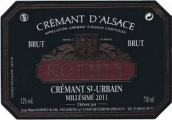 庫利圣亞拜恩干型雷司令起泡酒(Koehly Cremant Saint Urbain Brut Riesling, Alsace, France)