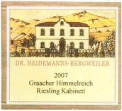 Dr. Heidemanns-Bergweiler Graacher Himmelreich Kabinett, Mosel, Germany