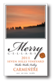 快活酒莊佳美娜干紅葡萄酒(Merry Cellars Carmenere, Washington, USA)