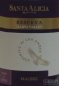 Santa Alicia Reserva Espiritu de Los Andes Malbec, Maipo Valley, Chile