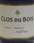 寶林酒堡北海岸梅洛干紅葡萄酒(Clos du Bois North Coast Merlot, California, USA)